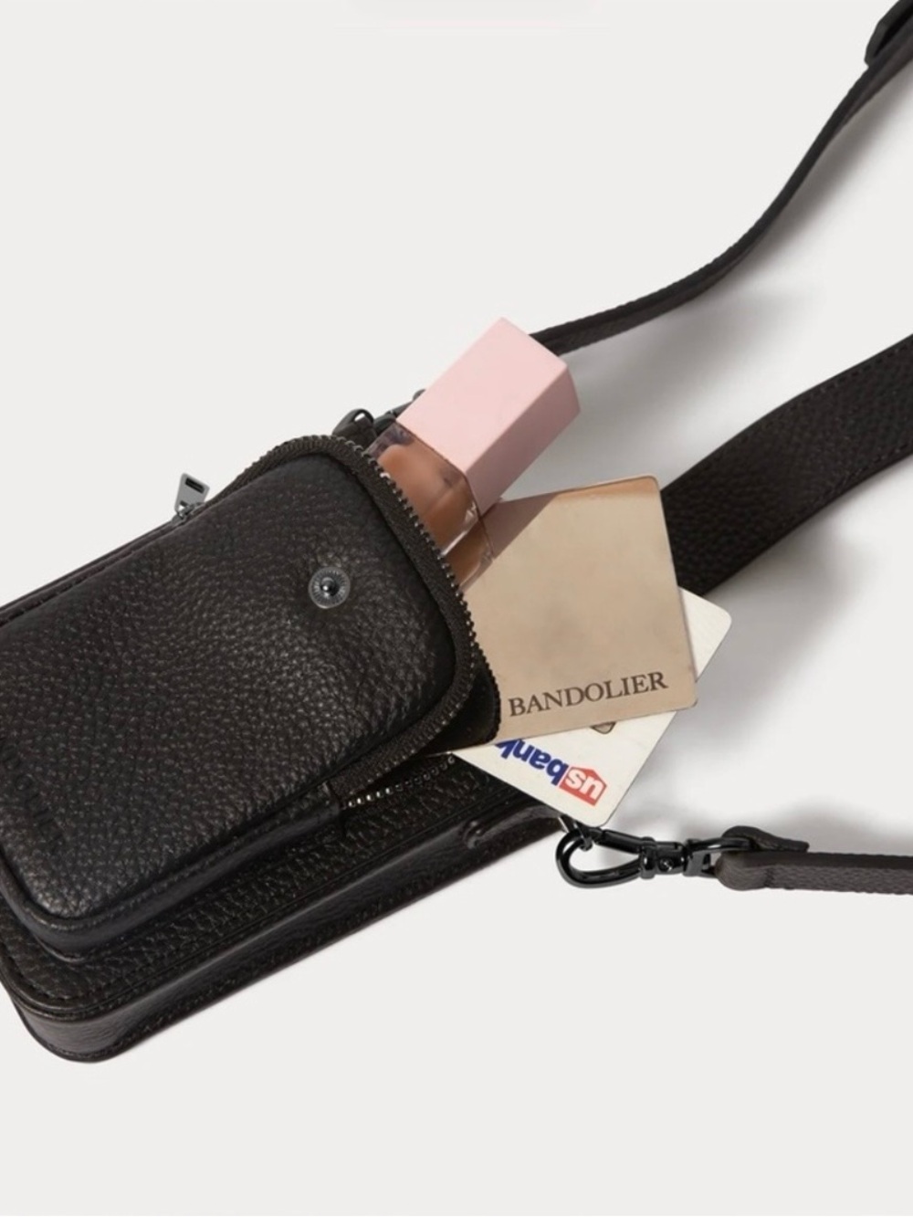 Bandolier Hailey Phone Pouch and Holster Black/Pewter - Picture 5 of 7